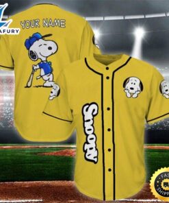 Snoopy,Custom Name Snoopy The Peanuts Movie Player Baseball Jersey