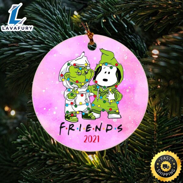 Snoopy Merry Grinchmas Friends Christmas Tree Ornament