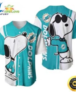 Snoopy Peanuts Miami Dolphins Baseball…
