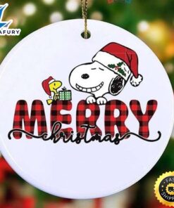 Snoopy and Woodstock Merry Christmas Ornament Snoopy Christmas Decoration