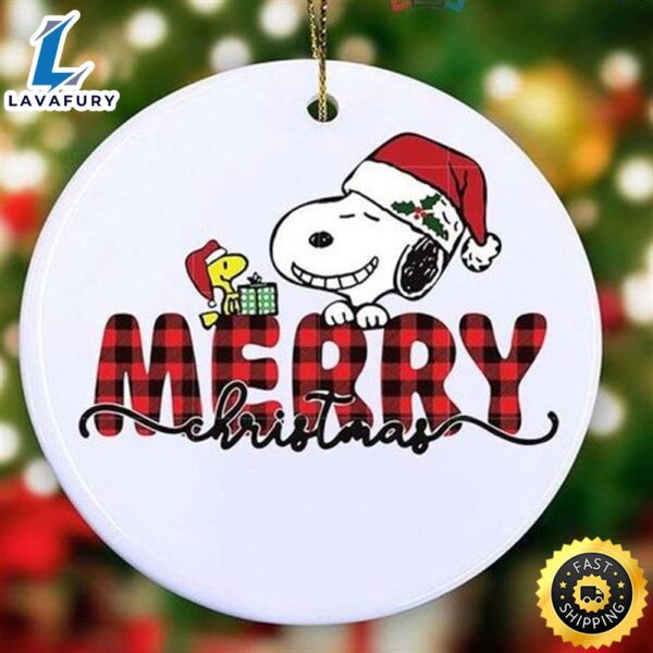 Snoopy and Woodstock Merry Christmas Ornament Snoopy Christmas Decoration