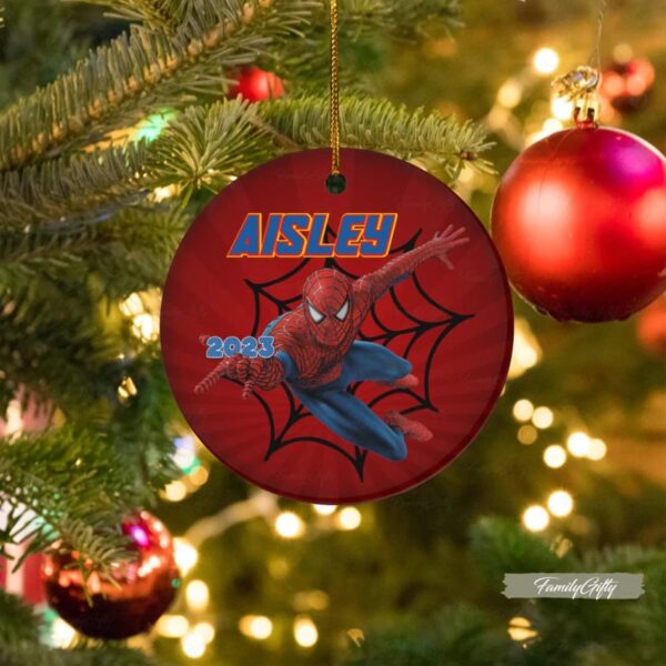 Spiderman Christmas Ornament, Personalized Christmas Ornament