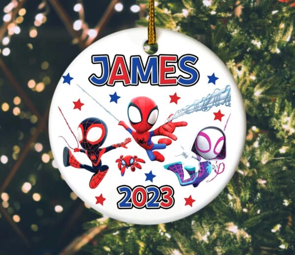 Spidey and His Amazing Friends Ornament, Personalized Spidey Ornaments