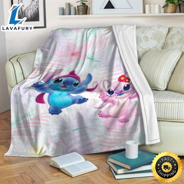 Stitch Disney Blanket Couple Gift Kids Blanket