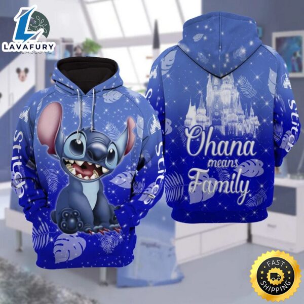Stitch Ohana Means Family 3d Hoodie