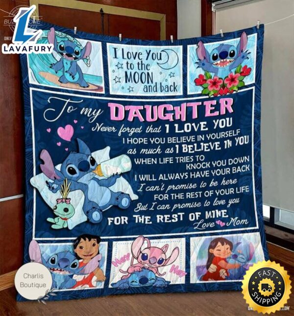 Stitch Personalized Family Lilo And Fleece Blanket