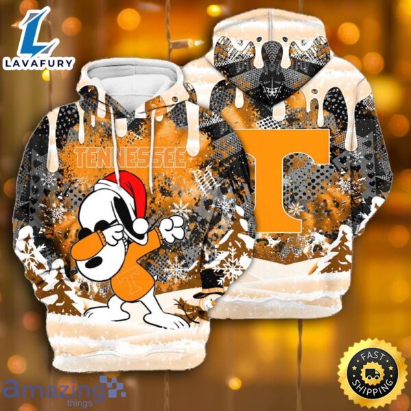 Tennessee Volunteers Snoopy Dabbing The Peanuts Sports Football American Christmas All Over Print 3D Hoodie