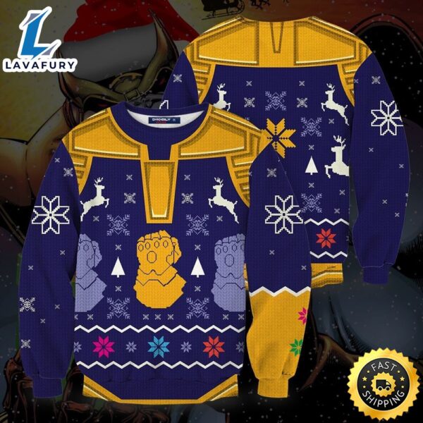 Thanos Infinity Gauntlet The Mad Titan Marvel Christmas Marvel Christmas Sweater