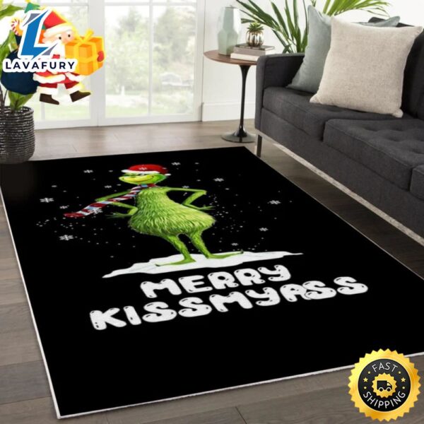 The Grinch Merry Kiss My Ass Xmas 2023 Grinch Christmas Rug