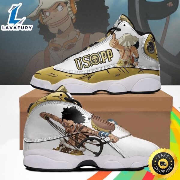Usopp Sneakers, One Piece Anime  For Lover  Shoes Jordan 13 Shoes Sneaker