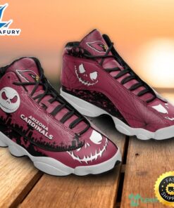 Arizona Cardinals Jack Skellington Halloween Air Jordan 13 Shoes For Fans