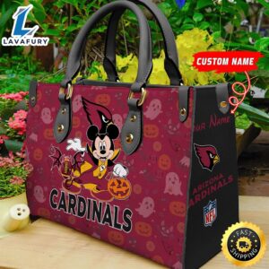 Arizona Cardinals NFL Mickey Halloween Women Leather Hand Bag