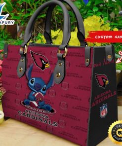 Arizona Cardinals Stitch Women Leather Hand Bag