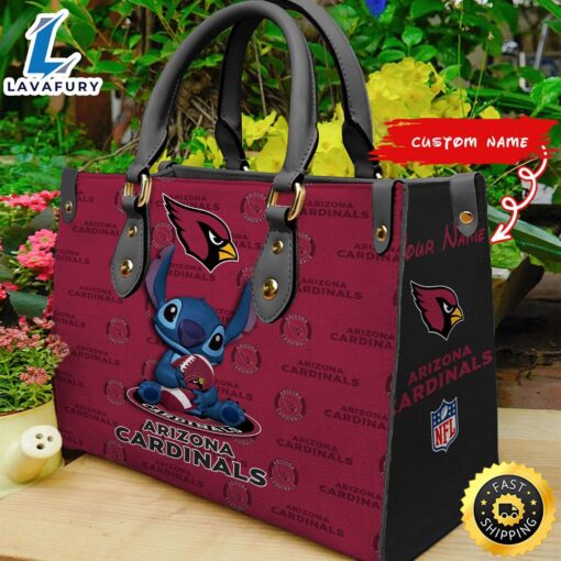 Arizona Cardinals Stitch Women Leather Hand Bag