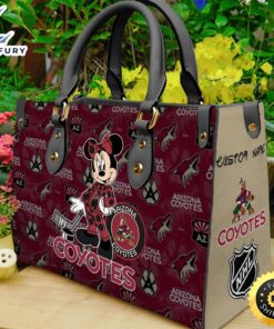 Arizona Coyotes NHL Minnie Women Leather Hand Bag