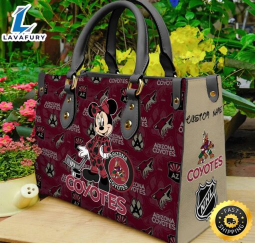 Arizona Coyotes NHL Minnie Women Leather Hand Bag