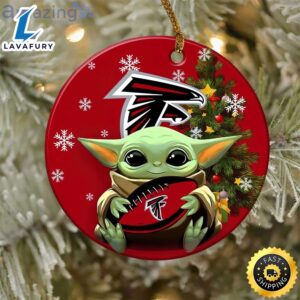 Atlanta Falcons Baby Yoda NFL Christmas Ornament Cute Christmas