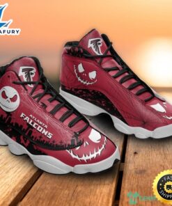 Atlanta Falcons Jack Skellington Halloween Air Jordan 13 Shoes For Fans