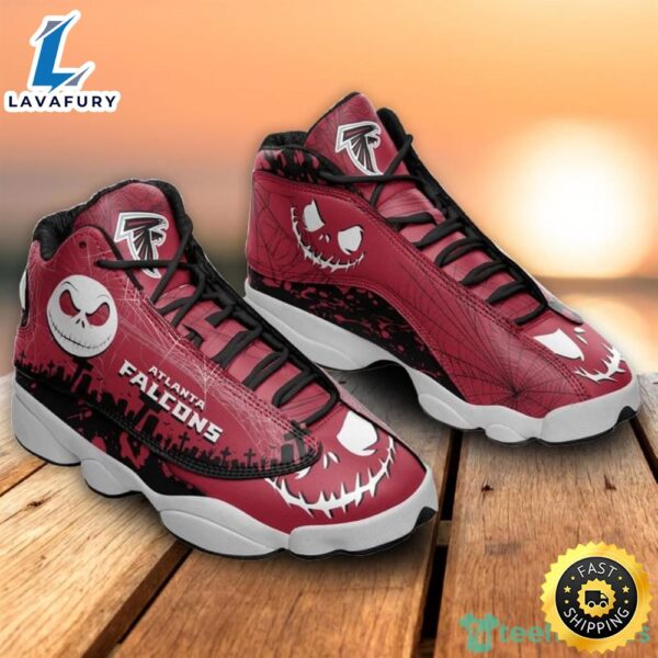 Atlanta Falcons Jack Skellington Halloween Air Jordan 13 Shoes For Fans
