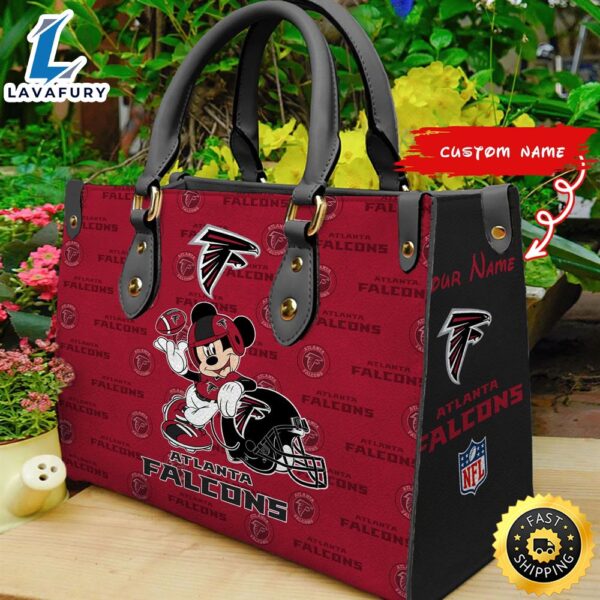 Atlanta Falcons Mickey Women Leather Hand Bag