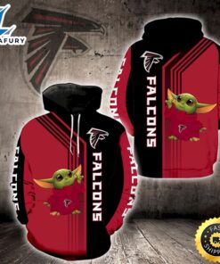 Atlanta Falcons Yoda 3d Hoodie All Over Print Atlanta Falcons Fan Gift Ideas