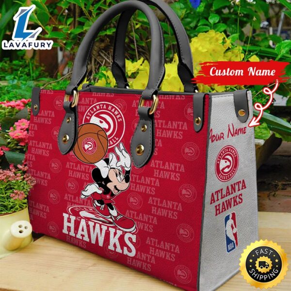 Atlanta Hawks NBA Minnie Women Leather Hand Bag