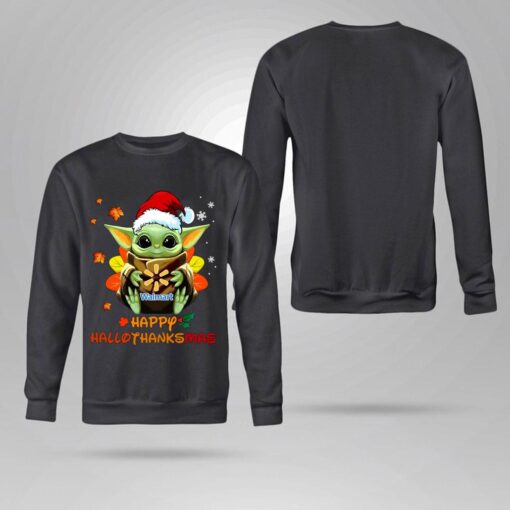 Awesome Baby Yoda Mashup Waltmart Happy Hallothanksmas Shirt