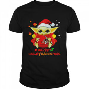 Baby Yoda Browns Happy Hallothanksmas Shirt
