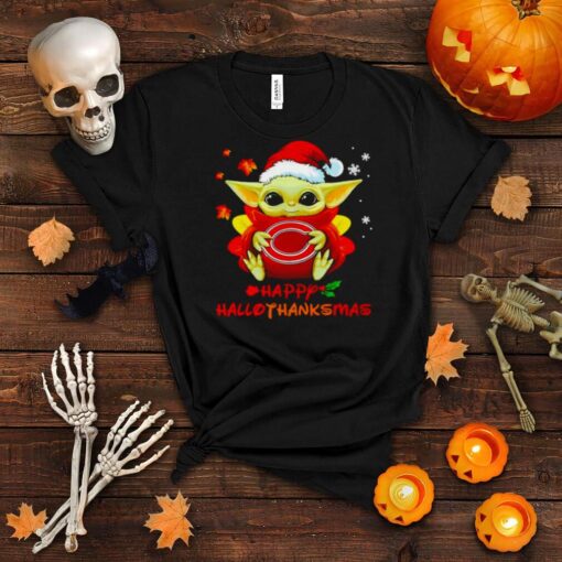 Baby Yoda Chicago Bears Happy Hallothanksmas Shirt