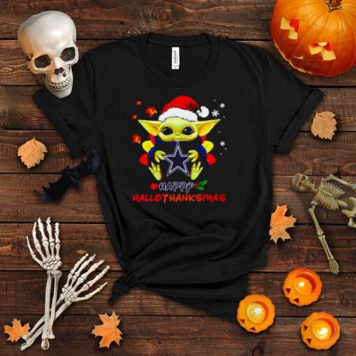 Baby Yoda Cowboys Happy Hallothanksmas Shirt