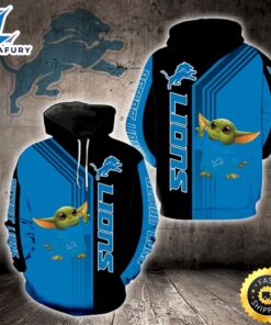 Baby Yoda Detroit Lions 3d Hoodie All Over Print Cool Detroit Lions Gifts