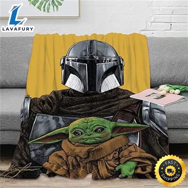 Baby Yoda Fleece Blanket, Star Wars Blanket