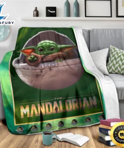 Baby Yoda Fleece Blanket The Mandalorian Star Wars Fan