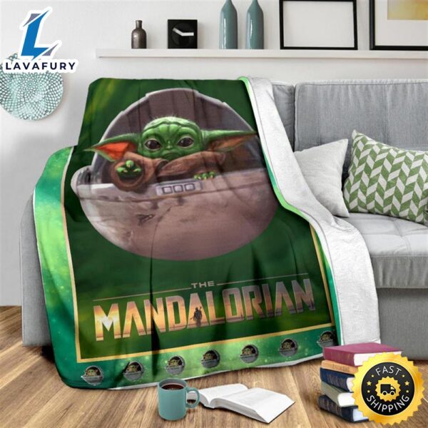 Baby Yoda Fleece Blanket The Mandalorian Star Wars Fan
