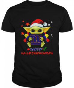 Baby Yoda Giants Happy Hallothanksmas Shirt