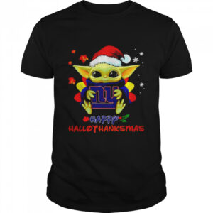 Baby Yoda Giants Happy Hallothanksmas Shirt