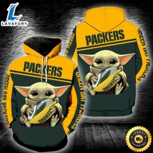 Baby Yoda Green Bay Packers 3d Hoodie All Over Print