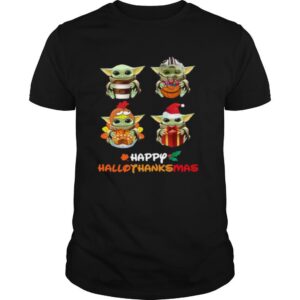 Baby Yoda Happy Hallothanksmas Shirt