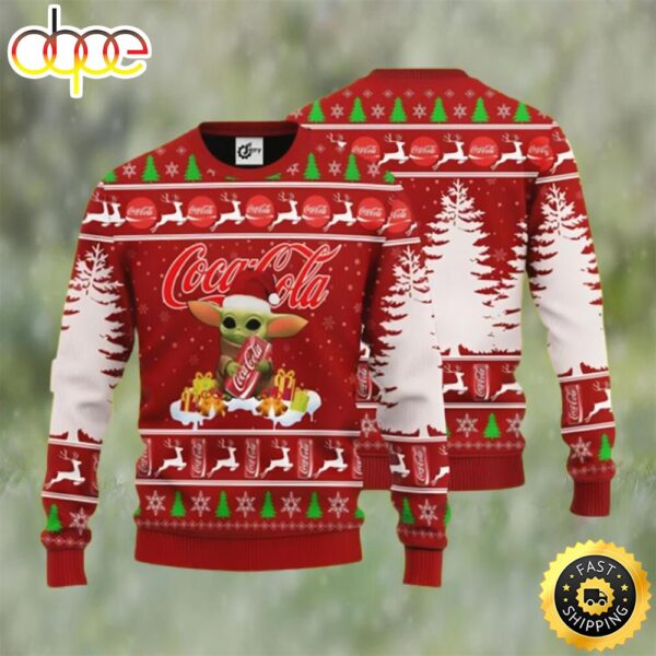 Baby Yoda Hug Coca Cola Ugly Christmas Sweater