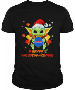 Baby Yoda Hug Costo Wholesale Happy Hallothanksmas Shirt