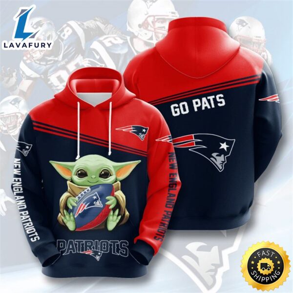 Baby Yoda Lovers New England Patriots 3d Hoodie All Over Print