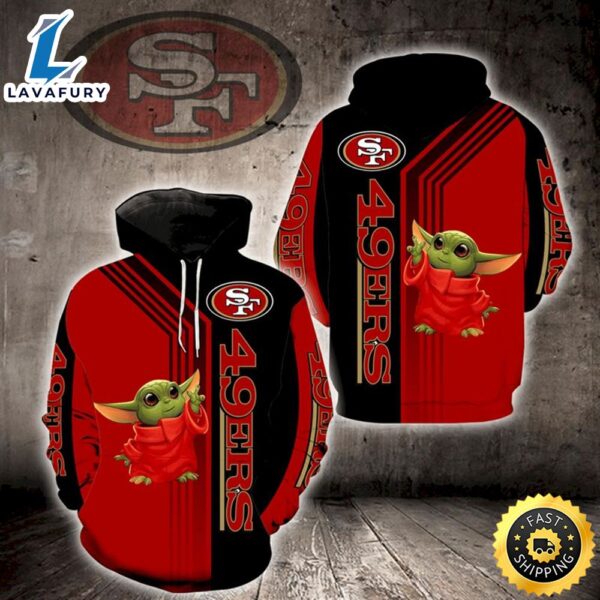 Baby Yoda Lovers San Francisco 49ers 3d Hoodie All Over Print