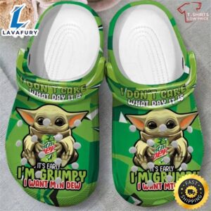 Baby Yoda Mountain Dew Crocs Clog Shoes