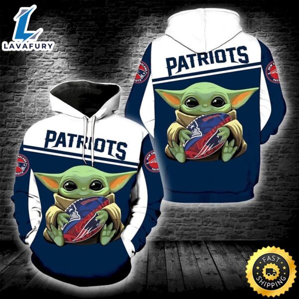 Baby Yoda New England Patriots 3d Hoodie All Over Print