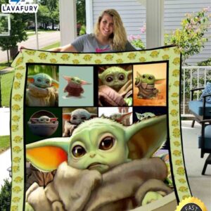 Baby Yoda Portrait All Season Plus Size Quilt Blanket