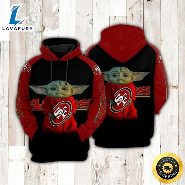Baby Yoda San Francisco 49ers 3d Hoodie All Over Print Gifts For San Francisco 49ers Fans
