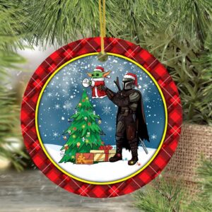 Baby Yoda Star War Christmas Personalized Ornament