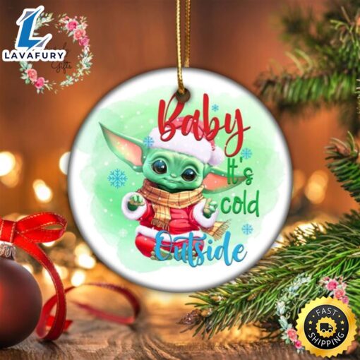 Baby Yoda Starwar It’s Cold Outside Ornament