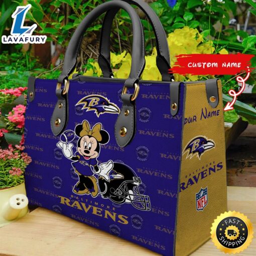 Baltimore Ravens Minnie Women Leather Hand Bag