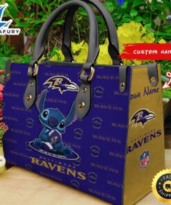Baltimore Ravens Stitch Women Leather Hand Bag